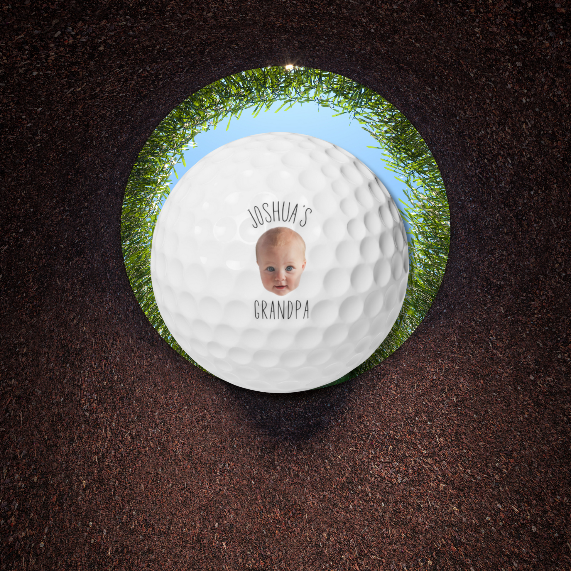 Custom Baby Face Golf Balls, Personalized Photo Golf for Dad, Gifts for Grandpa, Gifts for Husband, Gifts for Him