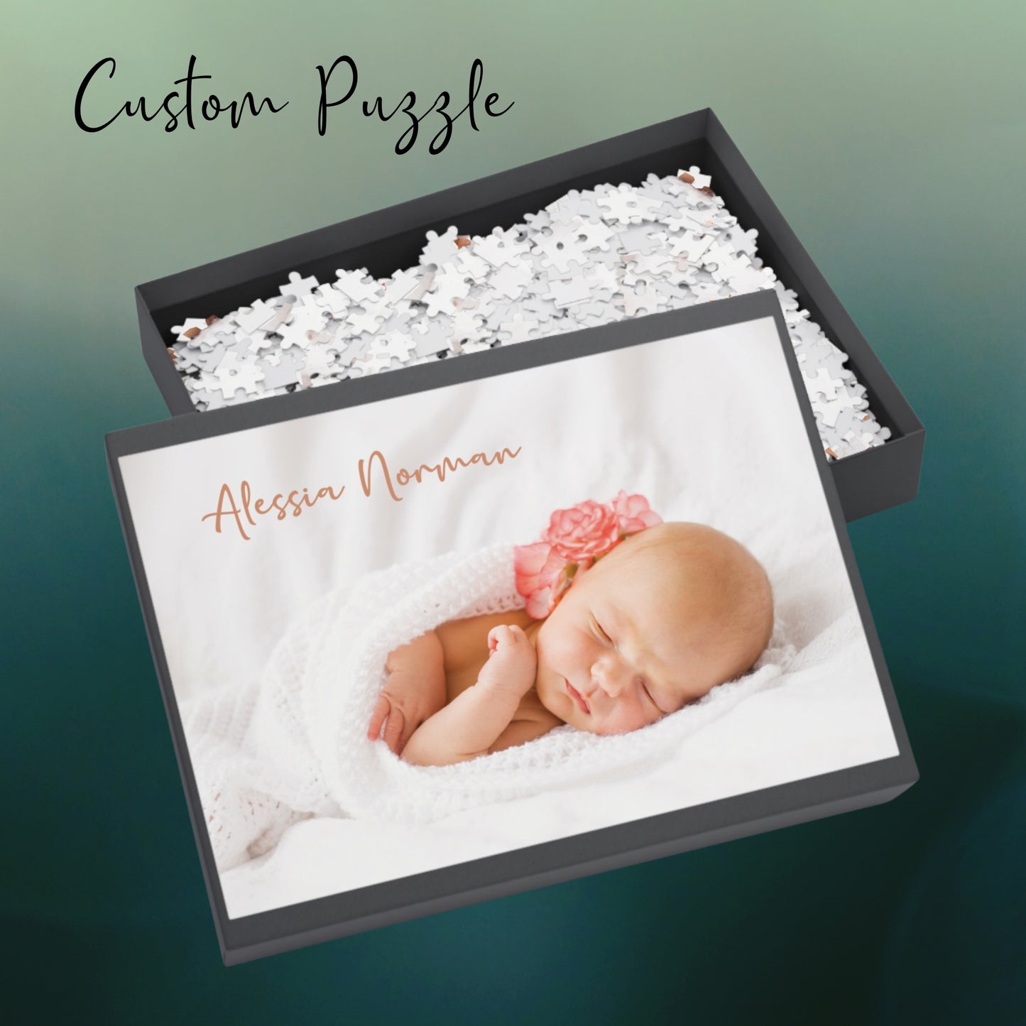 Personalized Newborn Photo Puzzle, Custom Baby Keepsake, Unique Baby Gift, Custom Baby Photo Jigsaw Puzzle, Memorable Newborn Keepsake, Perfect Baby Gift