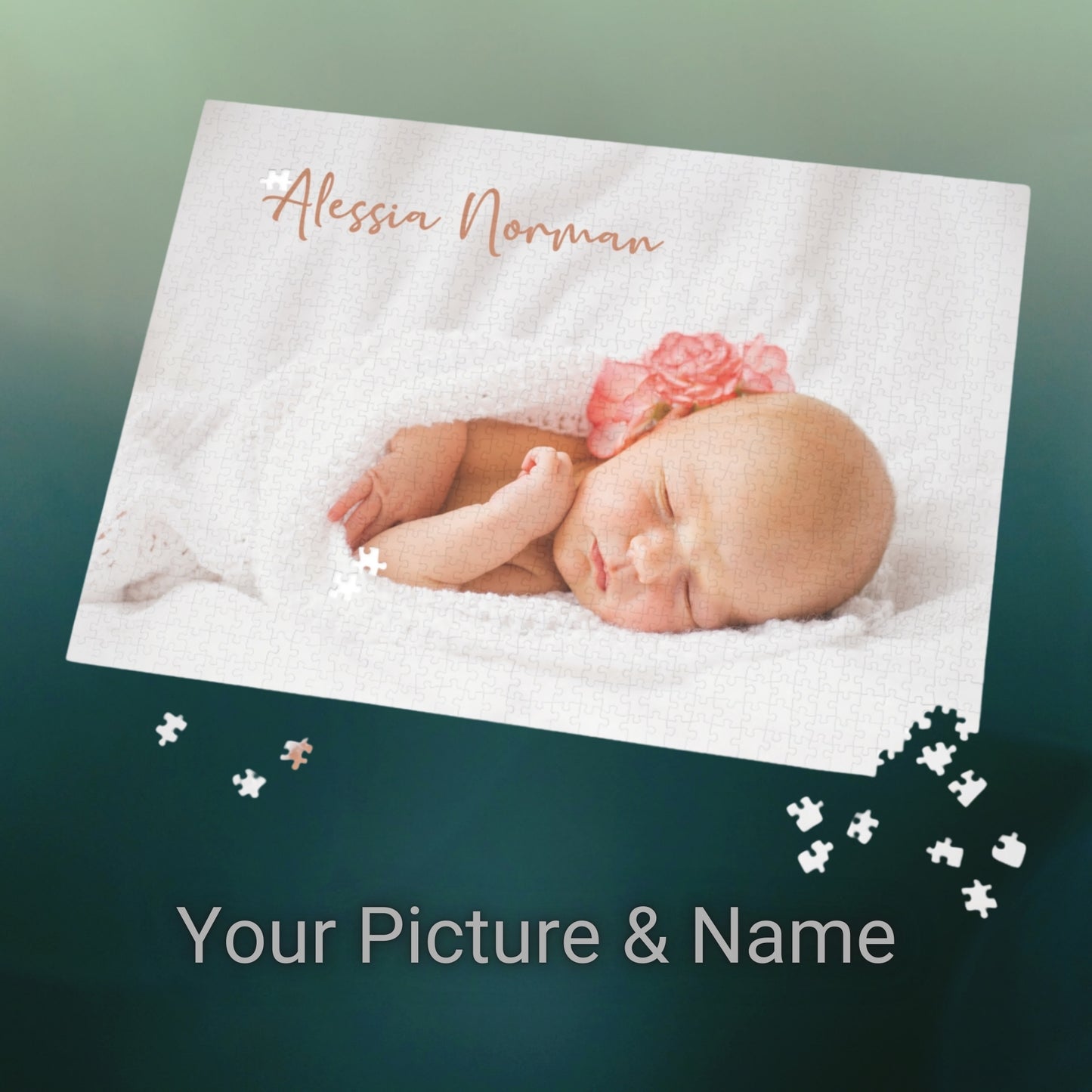 Personalized Newborn Photo Puzzle, Custom Baby Keepsake, Unique Baby Gift, Custom Baby Photo Jigsaw Puzzle, Memorable Newborn Keepsake, Perfect Baby Gift