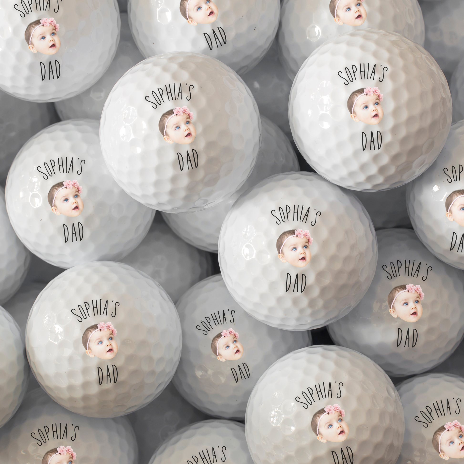 Custom Baby Face Golf Balls, Personalized Photo Golf for Dad, Gifts for Grandpa, Gifts for Husband, Gifts for Him